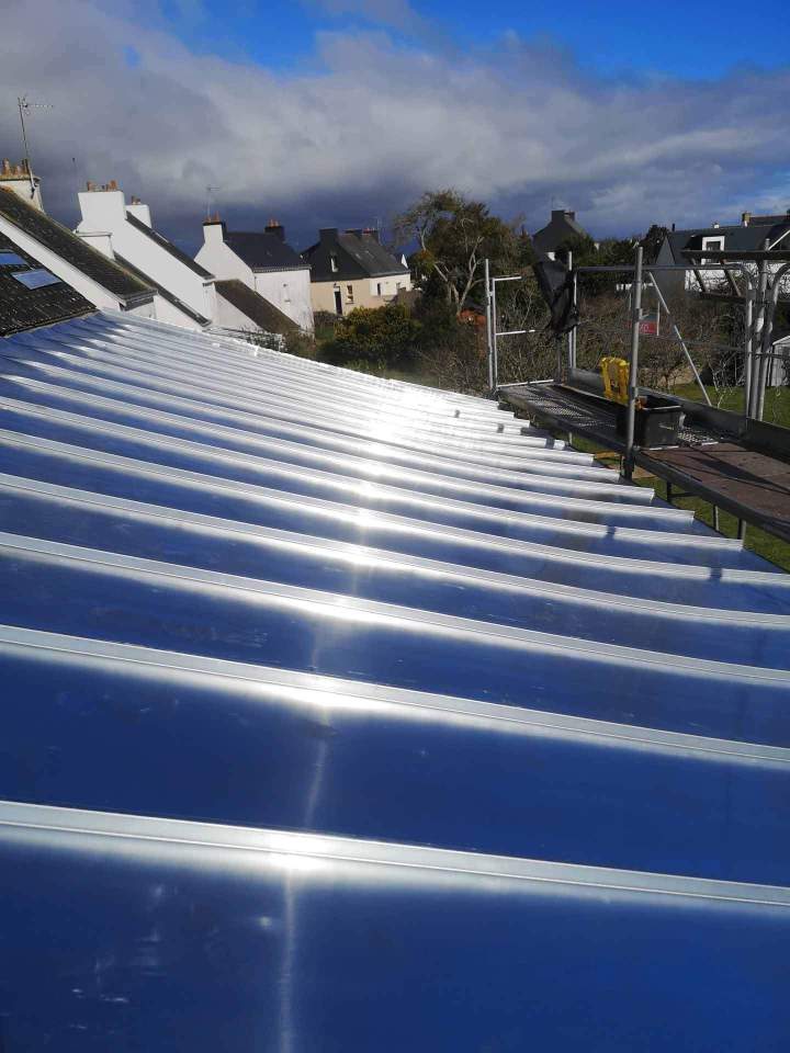 Toiture en bac acier Riantec